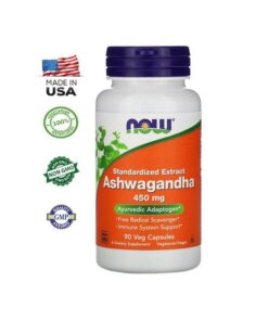 NOW Ashwagandha ( Withania somnifera ) 450 mg, 90 capsules végétales