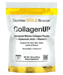 California Gold Nutrition, CollagenUP, Peptides de collagène marin hydrolysé à l'acide hyaluronique et à la vitamine C, Non aromatisés, 206g