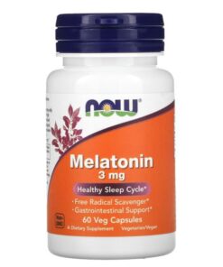 NOW MELATONIN 3mg 60 capsules vegetales