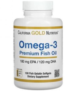 California Gold Nutrition Omega 3 Premium Fish Oil 100 Fish Gelatin Softgels