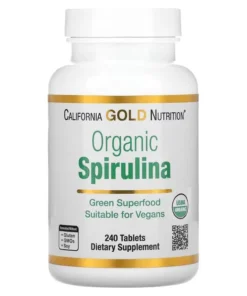 California Gold Nutrition Organic Spirulina USDA Spiruline 500 mg 240 comprimés